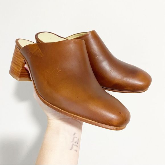 Nisolo Shoes - Nisolo All Day Heeled Leather Mule Size 8.5